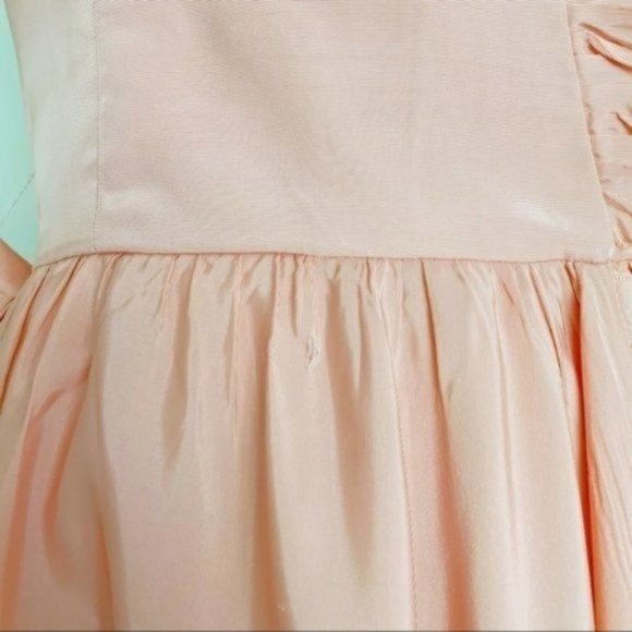 Vintage 80s Lillie Rubin x Albert Capraro Pink Ruffle Formal Dress Gown XXS/XS - Picture 12 of 13